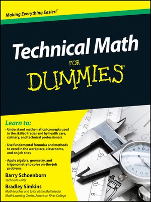 cover image of Technical Math For Dummies
